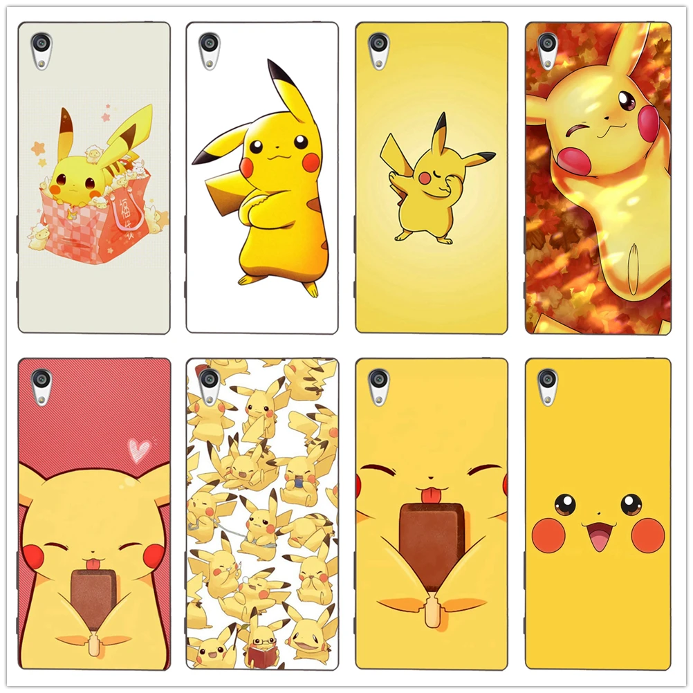 

Pocket Monsters Pokemons Pikachus Animados Capa TPU soft case Cover For Sony Xperia E3 E5 M2 4 5 T3 X XA1 XZ Premium shell Coque