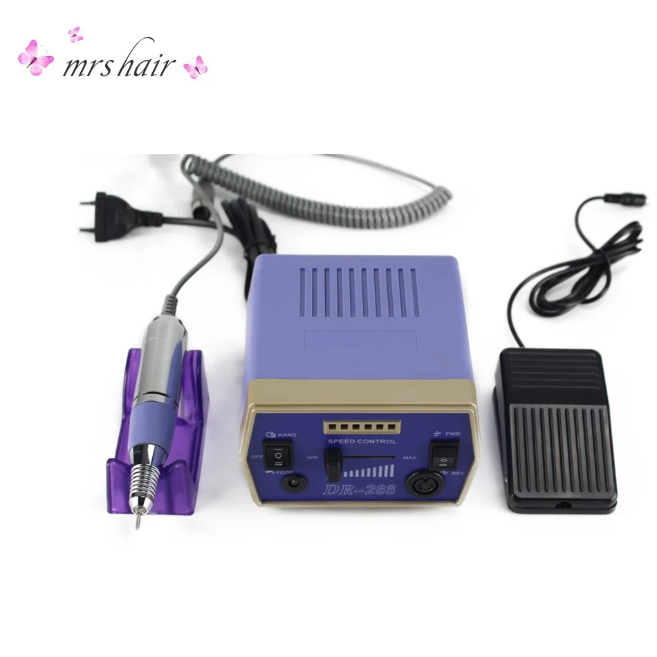 

blue handle 10W 30,000RPM Strong AC 110V/220V 2018 Electric Nail Drills Machine File Bits Nails sculpture Polish Art Equipment