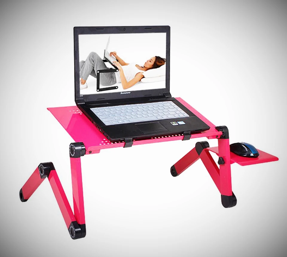 Adjustable Portable Laptop Table Stand Lap Sofa Bed Tray Computer Notebook Desk bed table Folding Aluminum Office Desk
