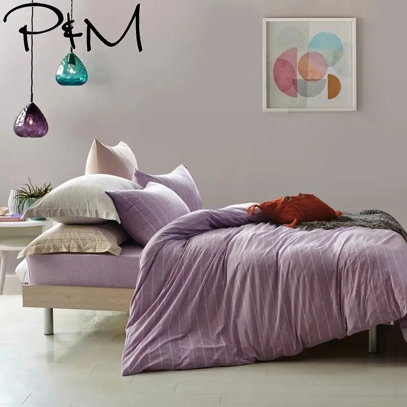 

Papa&Mima soft Bedding set Solid Color Adults Kids Bed Linens (fitted sheet+Pillowcase+comforter Cover)