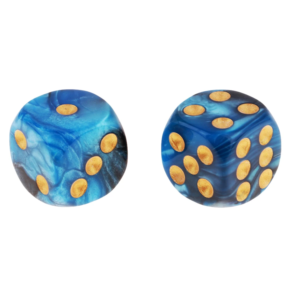 MagiDeal 10pcs 6-Sided Dice Set Bright Colors 16 mm Dice Game Multi-Sided Dice for Board Games Casino Gifts Teaching
