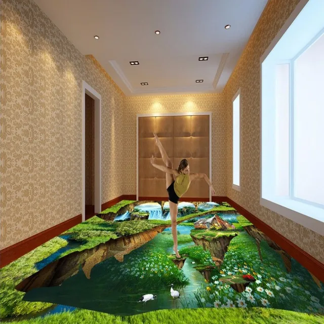 Gratis Verzending 3D Stereo groen bos grond muurschildering ... Gratis Verzending 3D Stereo groen bos grond muurschildering ...