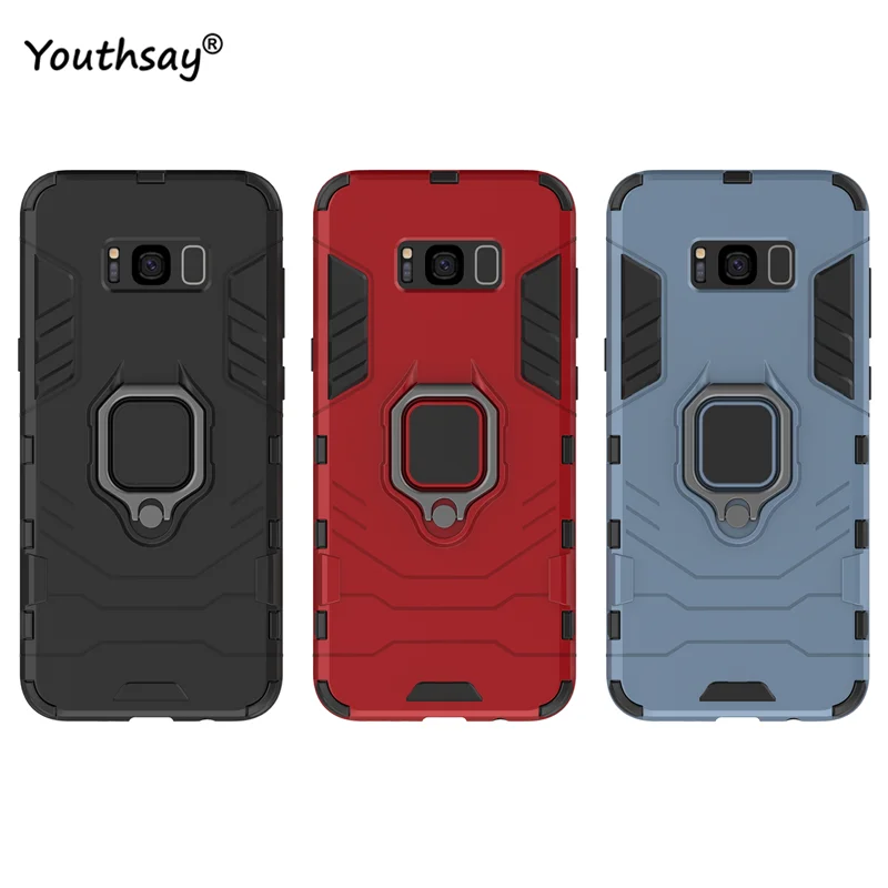 Per Samsung Galaxy S8 Plus Custodia Rigida Magnetica Anello Per Dito Custodia Per Cavalletto Per Galaxy S8 Plus Cover Per Samsung S8 Plus Custodia