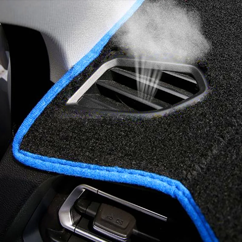 TAIJS приборной панели автомобиля крышка приборной панели коврик автомобильный коврик анти-УФ для Ford EcoSport 2013 - Название цвета: Синий