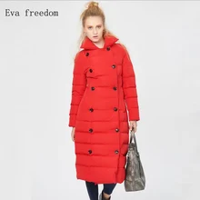 Высококачественная пуховая парка, новая модная зимняя куртка для женщин, куртка X-Long, белый утиный пух, парка, пальто, толстое теплое пальто