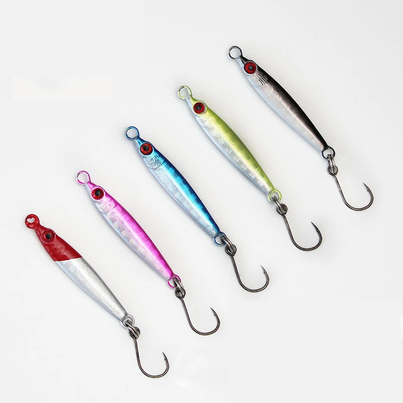 ILURE-10-teile-los-Metall-locken-Jig-K-der-Langsam-Jigging-Mini-Jigs-3g-5g-Tintenfisch