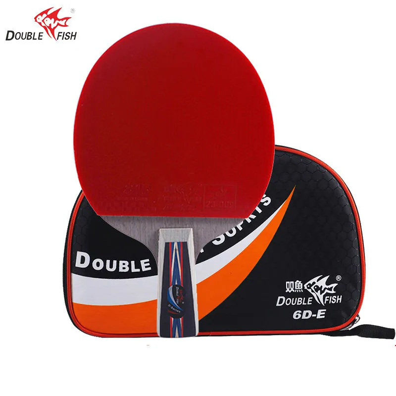 

Genuine Double Fish 6 Stars 5 Layers Carbon Wood Table Tennis Racket Ping Pong Bat With Case Bag