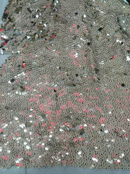 

Z-han32157 african lace fabric high quality french guipure lace fabric new arrival sequins lace fabric for party