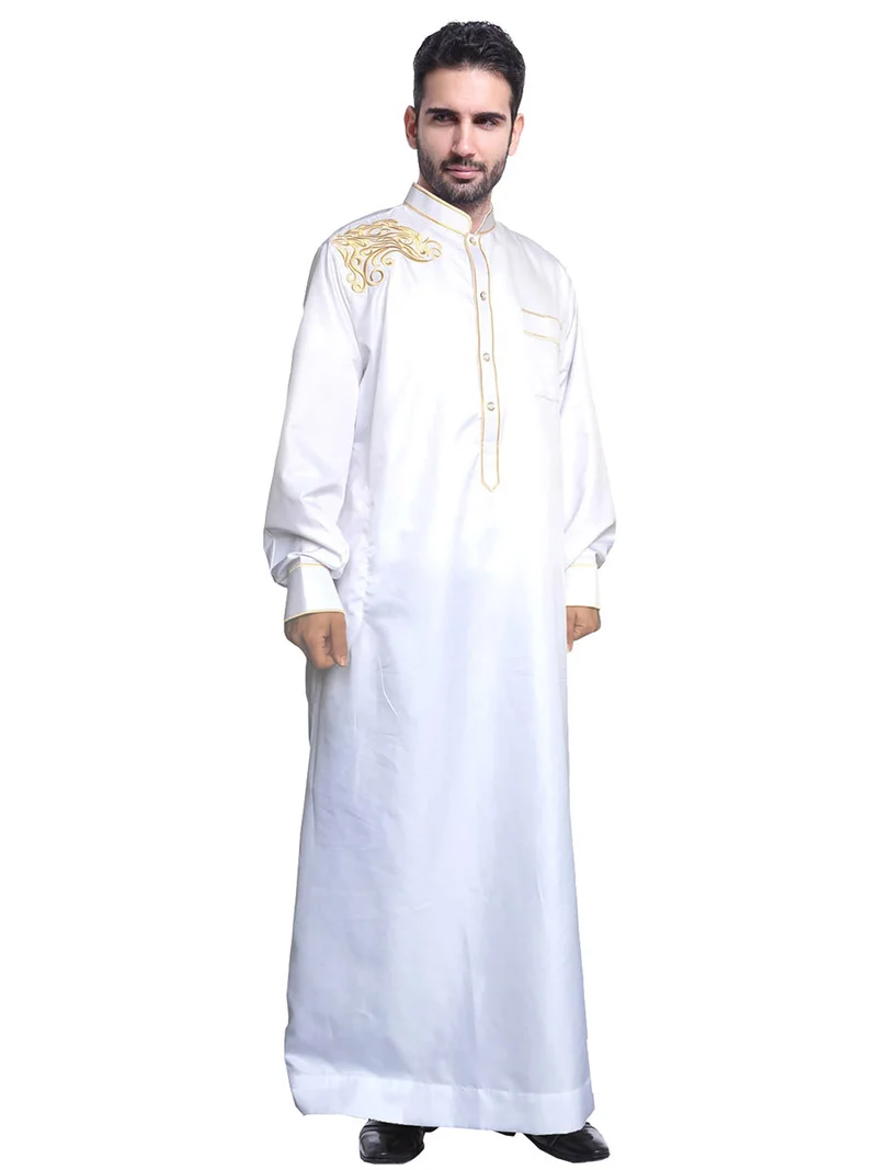 Арабский ислам ic одежда для мужчин Jubba мусульманский Тауб халаты Musulman платье Оман Qamis Homme Саудовская Аравия ислам костюмы для косплея