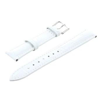 

16 mm Bracelet Watch Spare PU Leather Strap White Watch Band