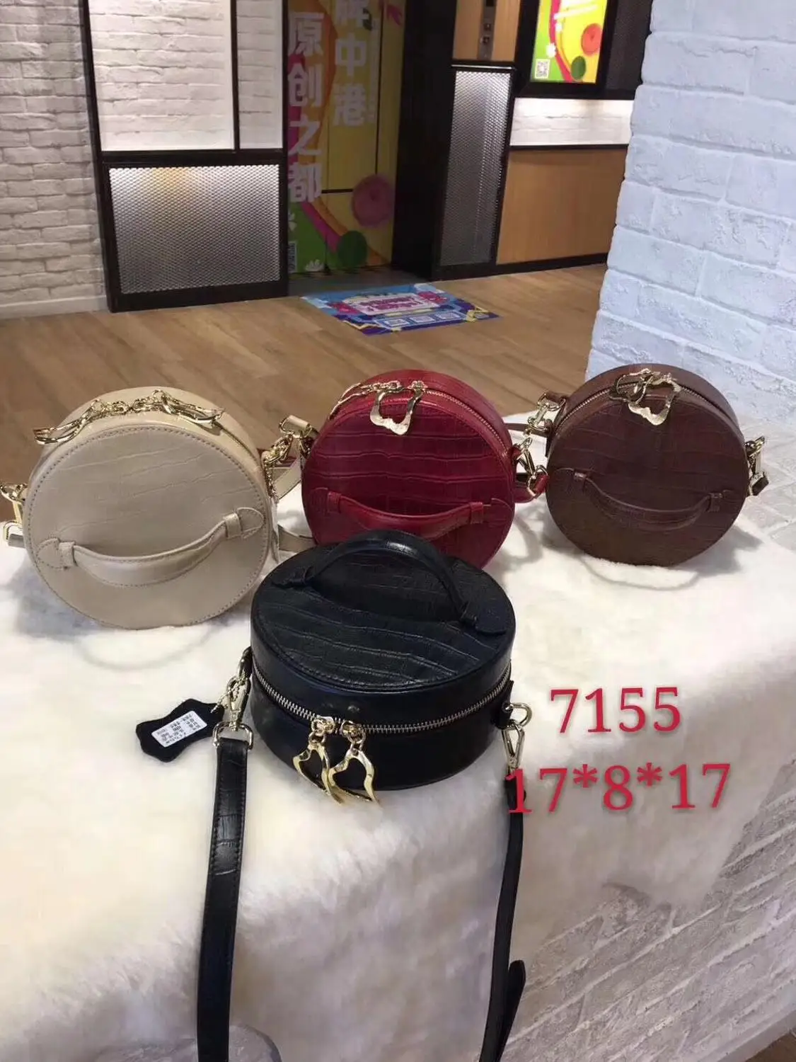 

Kafunila 2019 genuine leather women mini circle clutch bag high quality crocodile pattern purse luxury small crossbody bag bolsa