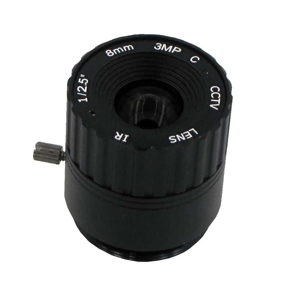 8mm Manual Fixed Focus CS Mount Lens without IR Filterin Surveillance Cameras from Security
