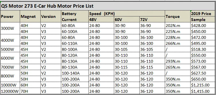 QS двигатель E-car 273 12000W 70H V3 бесщеточный двигатель постоянного тока для электрического автомобиля