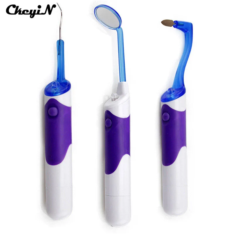 Teeth Cleaning Kit LED Light Oral Mirror Hook Tooth Grinding Personal Oral Care Kit Tooth ...