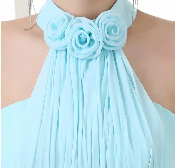 pastel blue cocktail dress