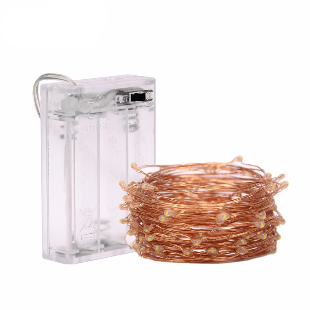 New 2M 5M 10M Copper Silver Wire LED String lights Waterproof Holiday lighting For Fairy Christmas Tree Wedding Party Decoration New 2M 5M 10M Copper Silver Wire LED String lights Waterproof Holiday lighting For Fairy Christmas Tree Wedding Party Decoration