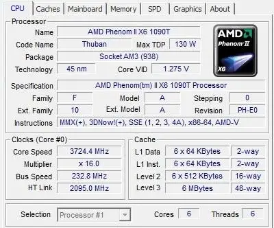 AMD Phenom X6 1090T X6-1090T 3.2GHz Six-Core CPU Processor HDT90ZFBK6DGR 125W Socket AM3 938pin cpu computer
