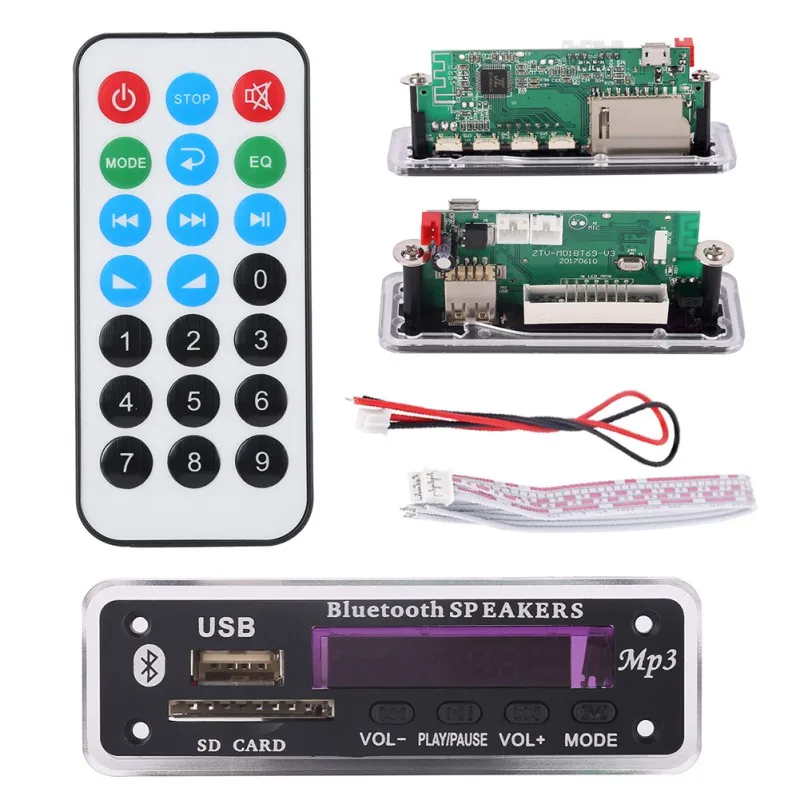

Newest Bluetooth MP3 Decoding Board Module w/ SD Card Slot / USB / FM / Remote Decoding Board Module