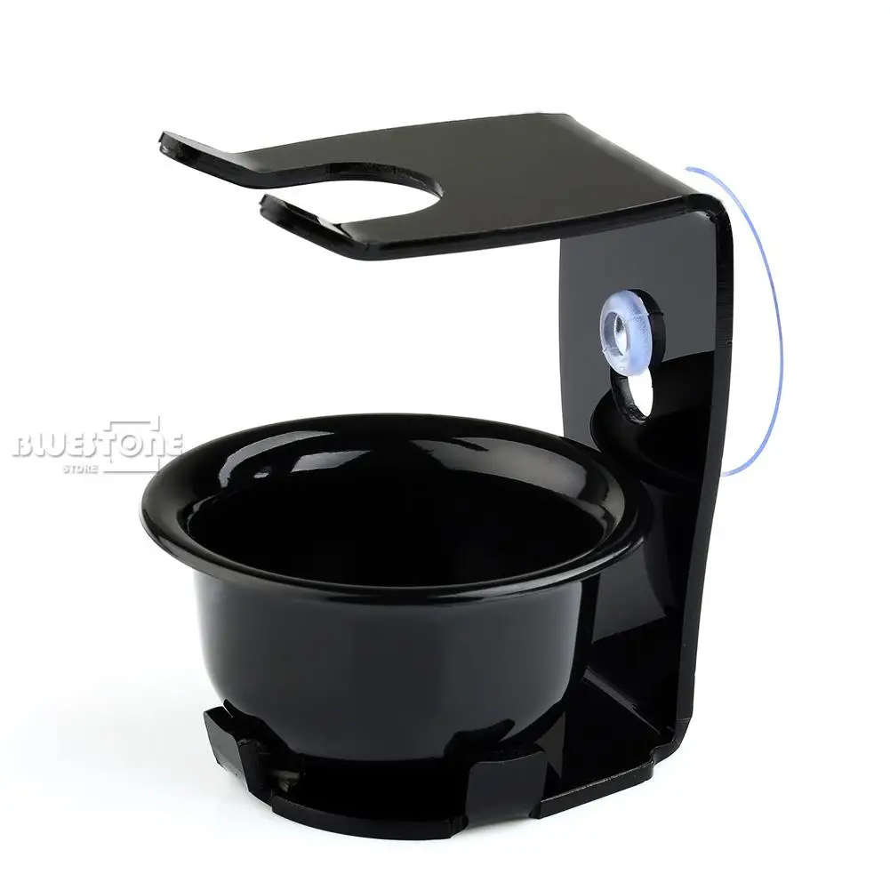BLK Shaving Brush Stand Holder w/Strong Suction Cup + Acrylic Shave