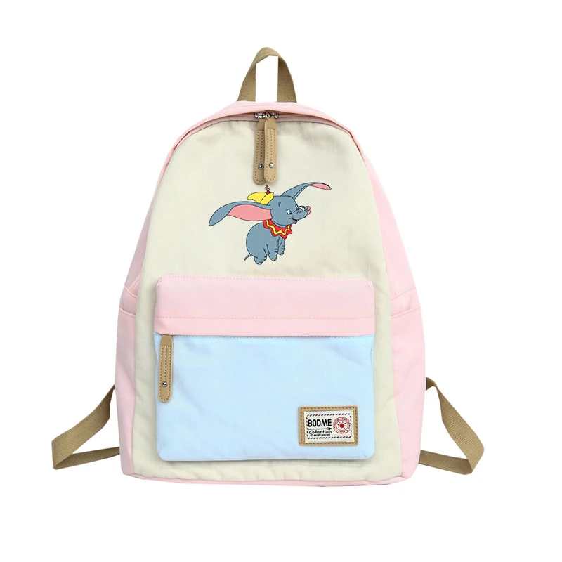 Dumbo забавный рюкзак с героями комиксов Mochila Dumbo сумка школьная сумка для девочек-подростков Водонепроницаемая нейлоновая дорожная сумка - Цвет: LD 1