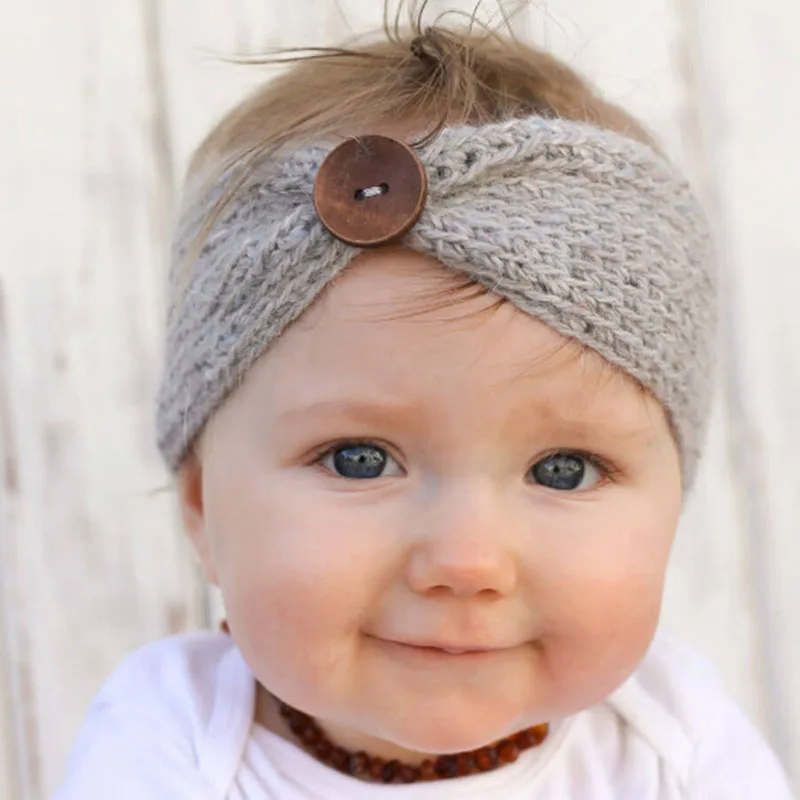 

New Baby Knit Crochet Top Knot Elastic Turban Headband Baby Girls Head wrap Hair Bands Ears Warmer Baby Headband Accessories