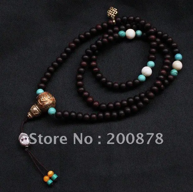 

BRO688 Tibetan Healing Prayer Malas Natural Red Sandal 8mm Natural Wooden Beaded Bracelets Free ship