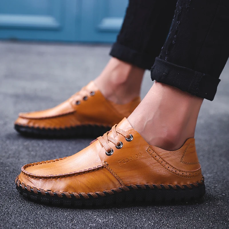 Gota La Marca Dudeli Transpirable yellow Planos 2018 Hombres Para Brown Nuevo Agujeros Verano Black Los De Cuero Casuales Zapatos Envío Lujo r 7BPTn7qw