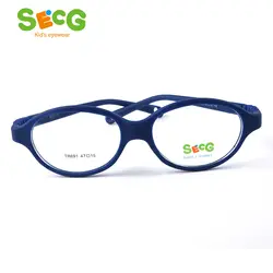 Secg оптический близорукость Овальный Круглый детские очки в оправе Пластик очки для зрения дети коррекция мягкая оправа для детских очков