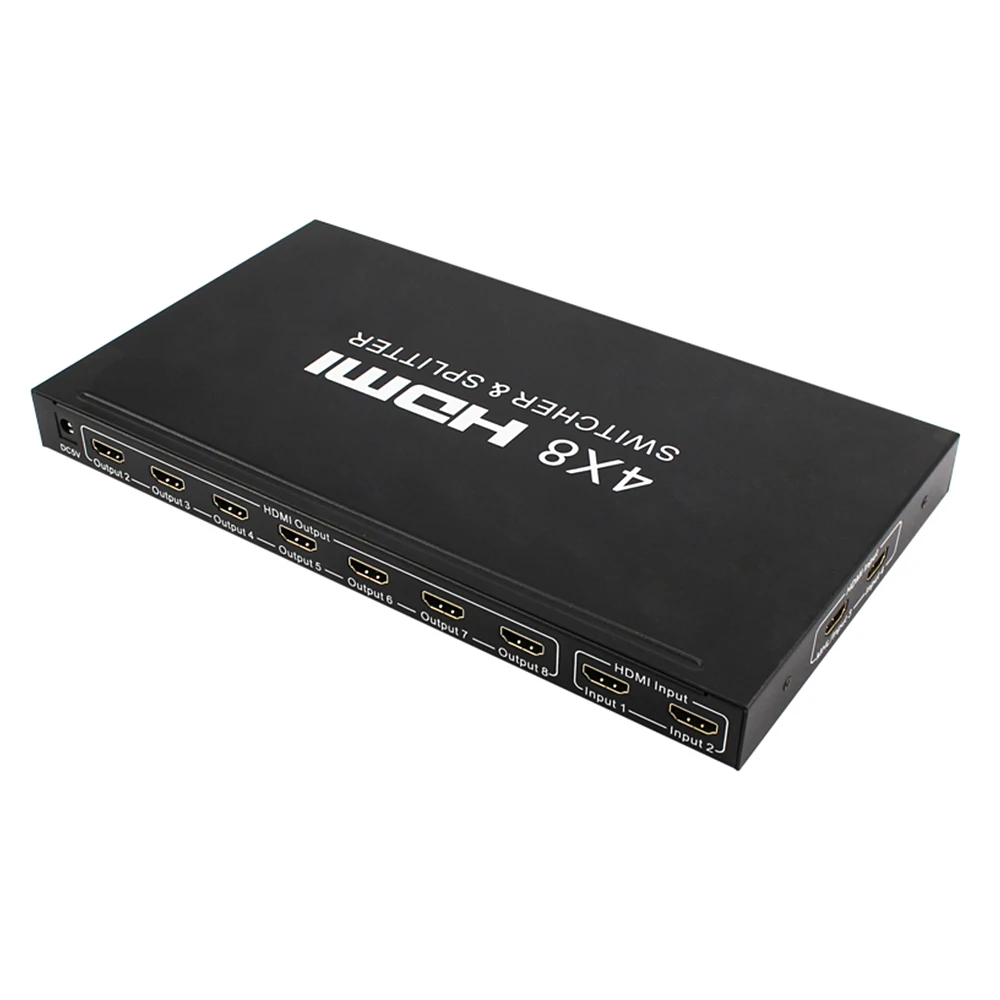 HDMI матрица 4x8 HD 4K 2K переключатель сплиттер 3D 1080P 4 вход 8 Выход HDCP преобразователь