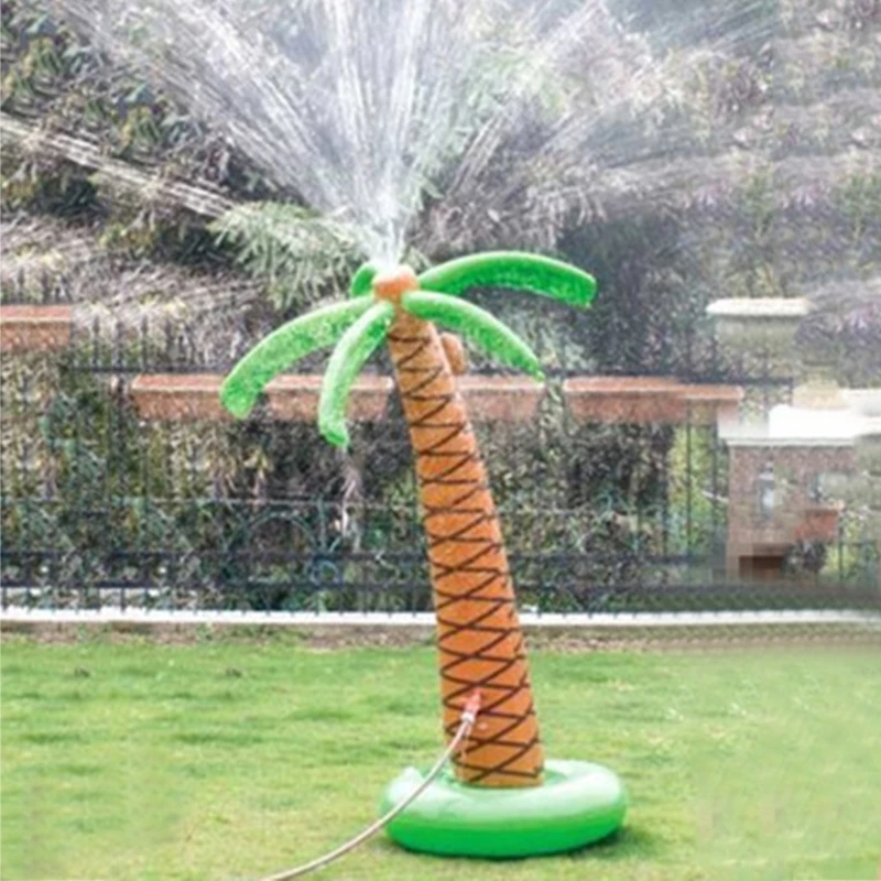 New 1.6m Inflatable Coconut Palm Tree Water Spray Beach Party Pool Inflatable Toy