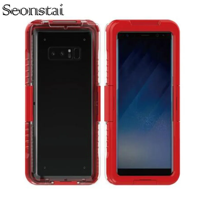 للماء حالة لسامسونج غالاكسي ملاحظة 8 الهجين السباحة الغوص التزلج المياه صدمة واقية الغطاء الخلفي لسامسونج S7 S6 s8 زائد