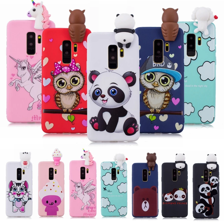 

Fashion 3D Cartoon Cover Phone Case For Samsung Galaxy S9 S8 Plus Soft TPU Cover For Samsung S6 S7 S7 Edge S8 S9Plus Case coque