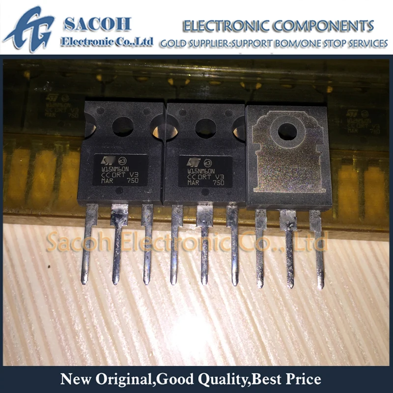 

Free Shipping 10Pcs STW15NM60N W15NM60N or STW15NM60ND 15NM60ND TO-247 15A 600V N-ch Power MOSFET