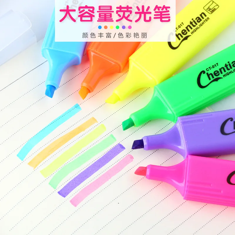 Coloffice Marker Pen Creative Candy Color Large Capacity Highlighter Student Prize Mark Graffiti Pen Children Stationery 1PC