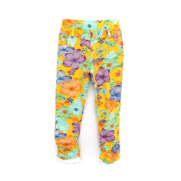 

The new children's fashion flower joker leisure trousers on sale free shipping