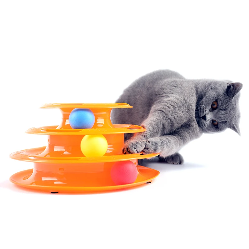 Трехслойная интеллектуальная игрушка-котенок, безумный, развлекательный подъёмник, башня треков, игрушка для кошек, креативные товары для кошек, игрушки для кошек