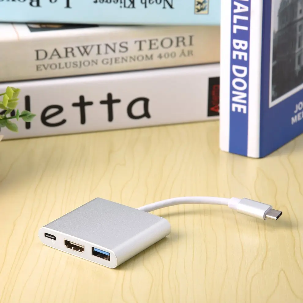 

5pcs Type C to 4K HDMI USB 3.0 Charging HUB Adapter USB C 3.1 Converter For Macbook