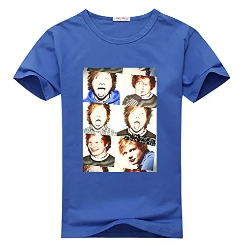 Обычный Хлопок Футболки Мужские Zhbtshirt Пользовательские Эд Ширан Мужская T Shrits Diy