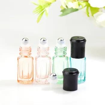 

Shine 3ml octagon octagonal attar doterra ssential oil glass roll on bottle,Recycled Glass Aroma Perfume Roll on Bottle with Lid