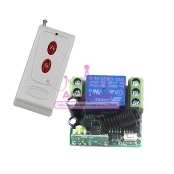 

Free Shipping 12V 1CH Receiver & 2 Buttons Transmitter 1000M Distance Fixed Code Jog/self-lock Metal Cover controller