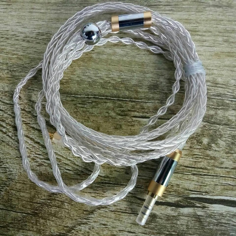 8strands супер прочная леска 7N кабель для наушников MMCX для Shure SE215 SE535 для Уэстон TFZ 1964 W4r Um3x A2DC Ls50 IE80 Im50 Im70 0,75 мм TF10 TF15