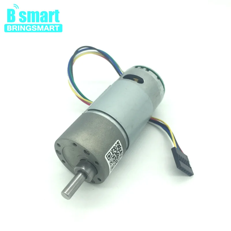 

Bringsmart JGB37-555B 12V DC Gear Motor Encoder Motor Hall Signal Output With Code High Speed DC Reversed Reduction Motor