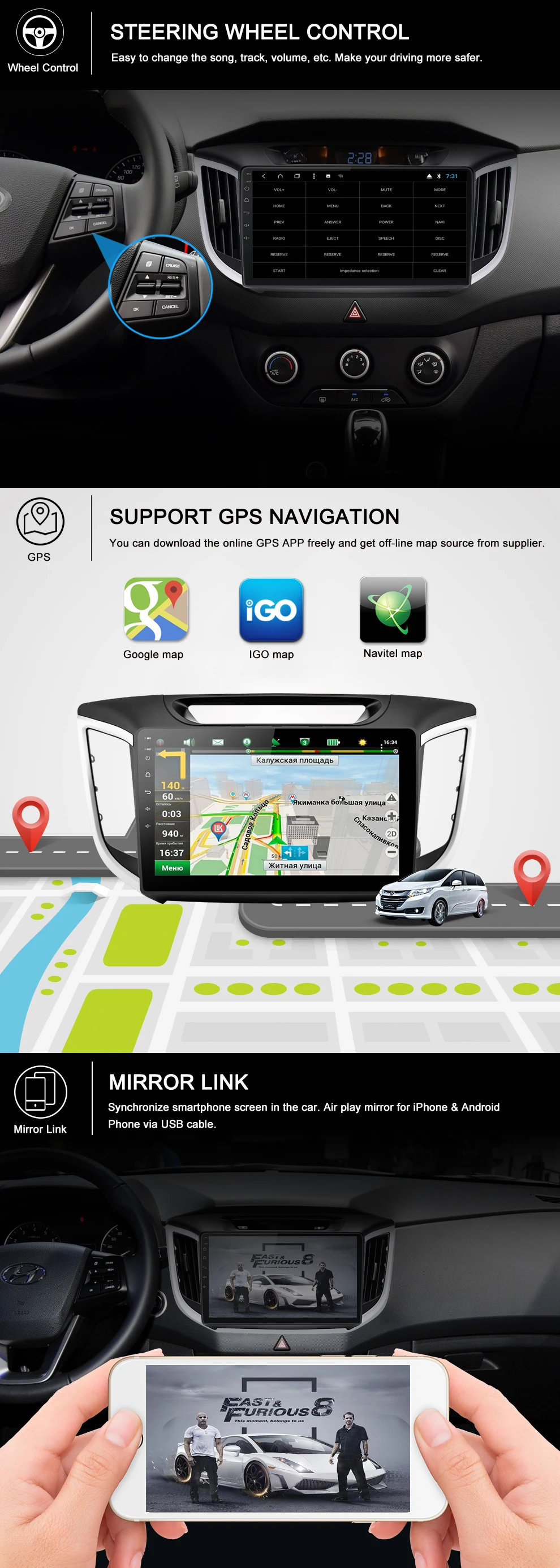 Sale AUTOTOP 2 Din Android 8.1 Creta Multimedia For Hyundai Creta IX25 Navigation 2011-2018 Car DVD GPS Radio Stereo Audio IX25 Creta 8