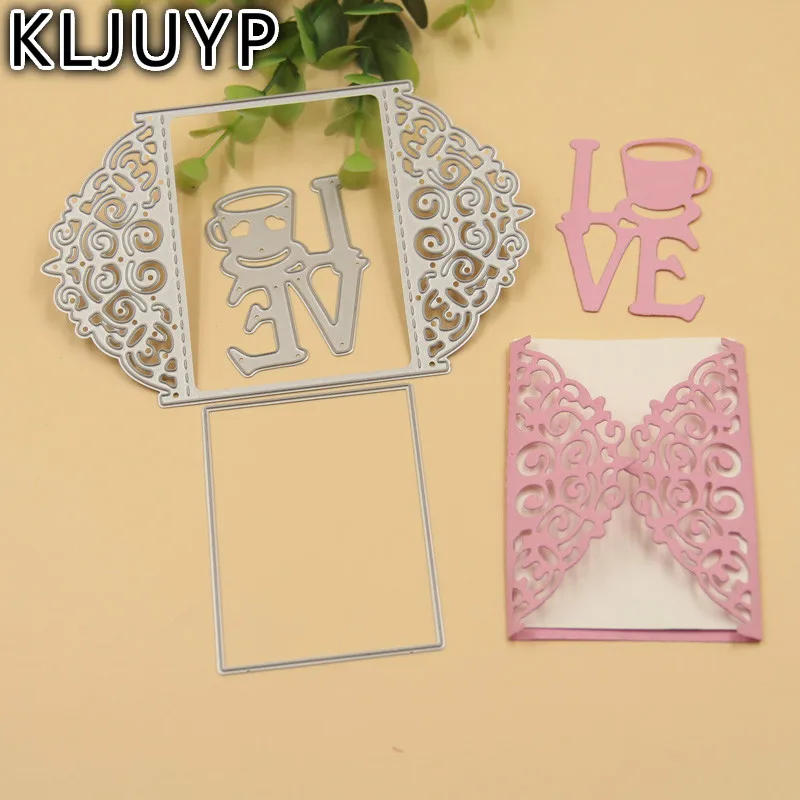  KLJUYP Invitation Card Metal Cutting Dies Stencils for DIY Scrapbooking/photo album Decorative Embo