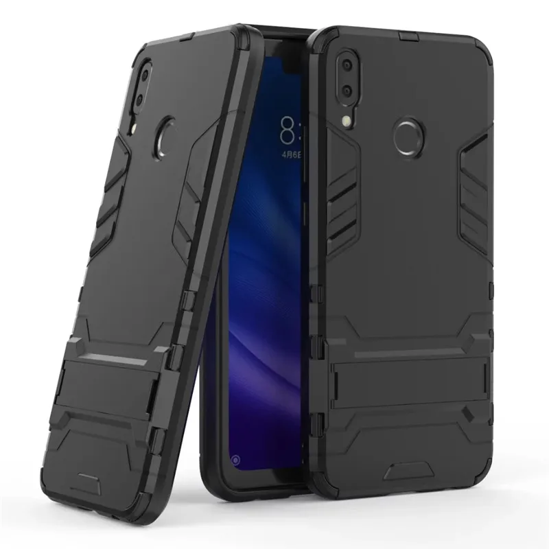 

For Huawei Y9 2019 case Rubber Robot Armor Hybrid Hard Back Cover For Huawei Y 9 2019 Stand Silicone Coque Capa JKM-LX1 JKM-LX3