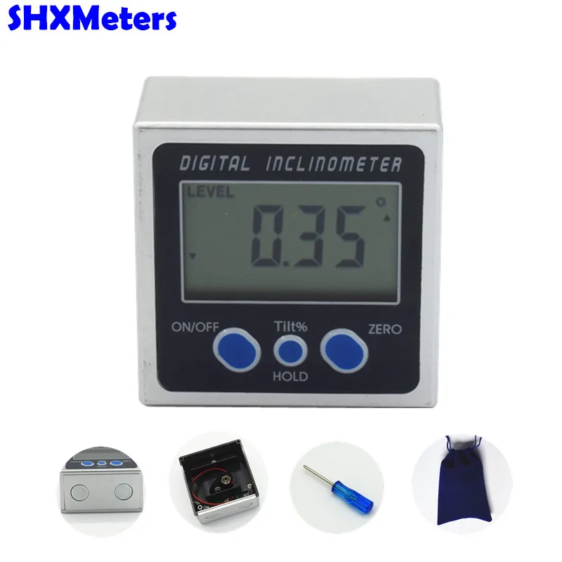 

Digital Protractor Inclinometer Level Box Level Measuring Tool Angle Meter Angle Finder Angle Gauge Magnetic Base with Gift Bag