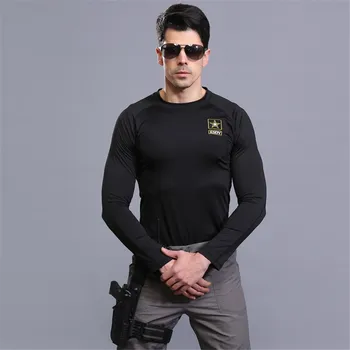 

T-shirts Men's Compression men Shirts Quick-drying Fitness Tight Bodybuilding warm male Long Sleeve Tops Shirts