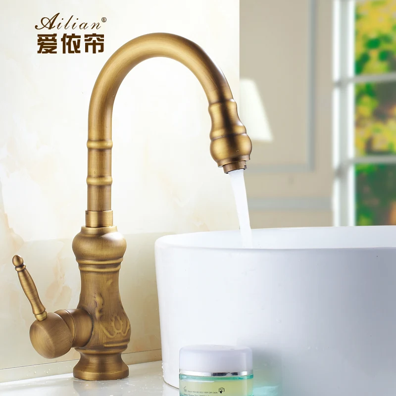 

Antique copper faucet antique faucet kitchen faucet kitchen basin faucet can be rotated 360 degrees