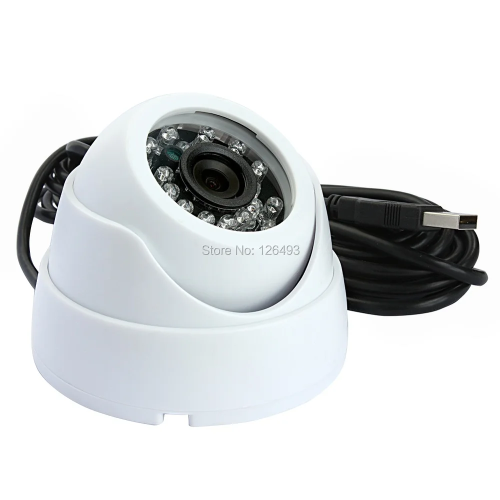 Белый 1mp 720 P H.264/MJPEG/yuy2 дополнительно UVC Инфракрасный ночного видения купольная USB HD веб-камера с 3 м USB кабель пластиковые