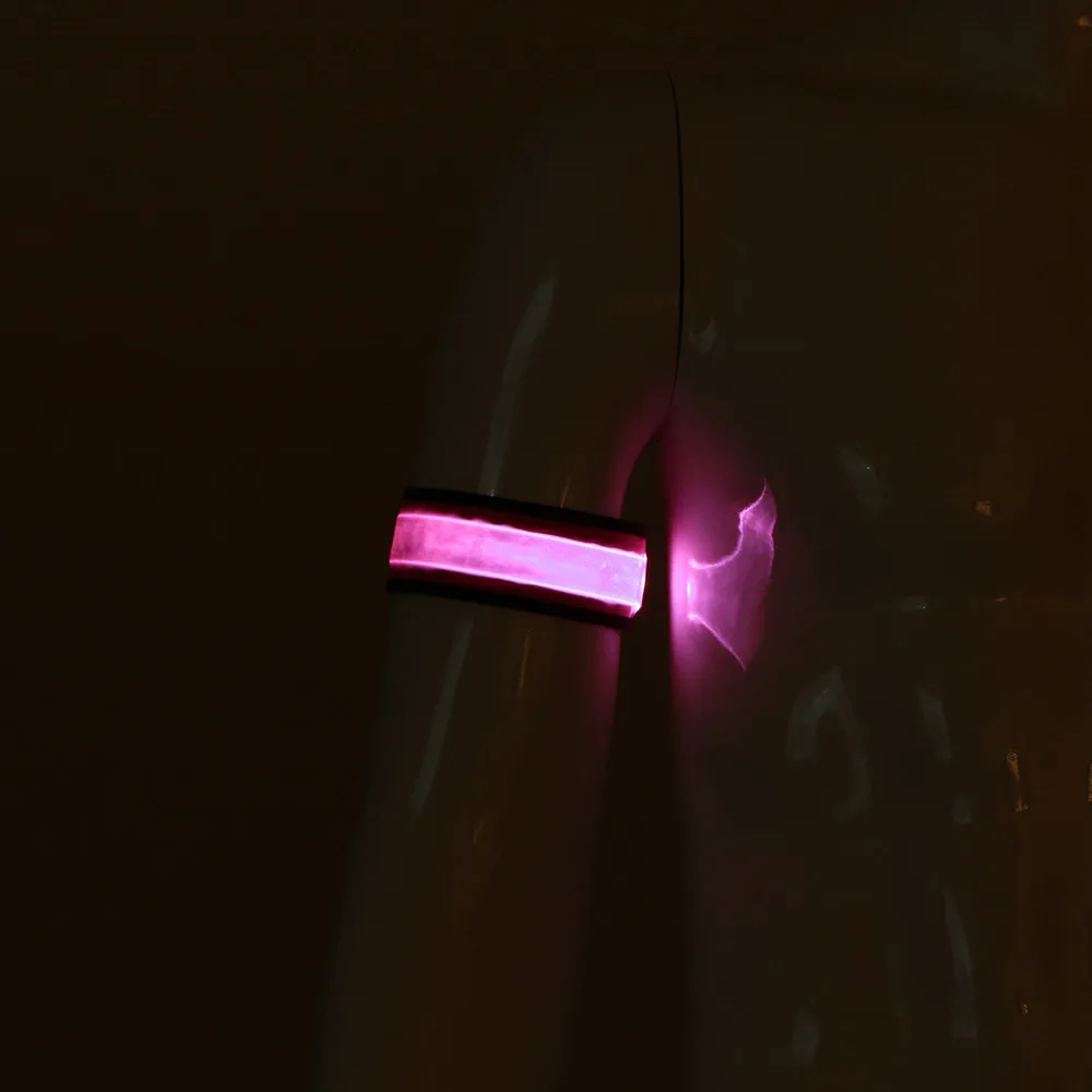 Best New Sport LED Flashing Light Up Glow Bracelet Wristband Vocal Concert Party Props Gift Gym Outdoor Running Cycling Light Lamp#15 5